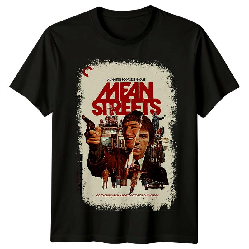 Mean Streets (1973) Movie Poster Inspired Unisex T-Shirt Retro Classic Tee Graphic Tee