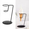 Iron Ice Cream Cone Stand Cupcake Holder Decorative Display Rack for Desserts Fries Parties Cold Drink Shop