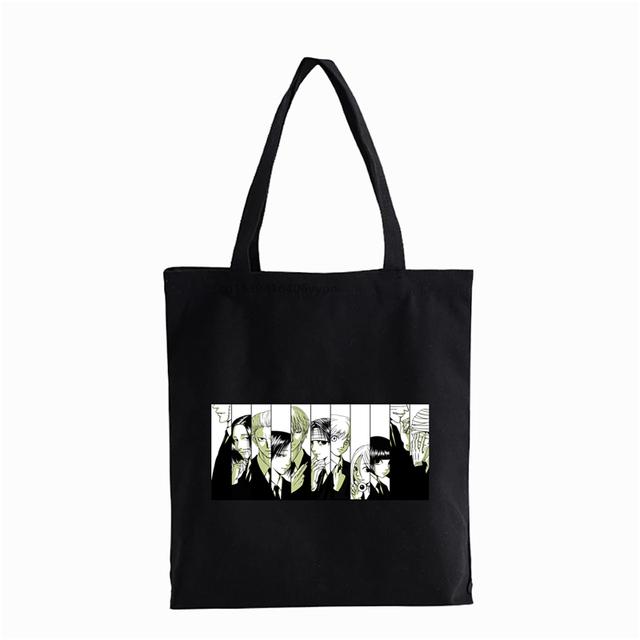 Японская аниме Hunter x Hunter Сумка для покупок Eco Manga Tote Harajuku Сумка-шоппер Женская парусиновая сумка на плечо Killua Zoldyck Hisoka