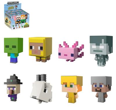 Ассортимент мини-фигурок Minecraft Mob Head E-фигурки, проданные в годах и (ШАХТЕРСКОЕ РЕМЕСЛО) [36 ящиков] [6 вверх] 986E-HDV64