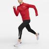 Nike Беговая тренировка, пуловер с воротником-стойкой и половиной молнии, футболка с длинными рукавами, мужские топы, красный BV4756-657