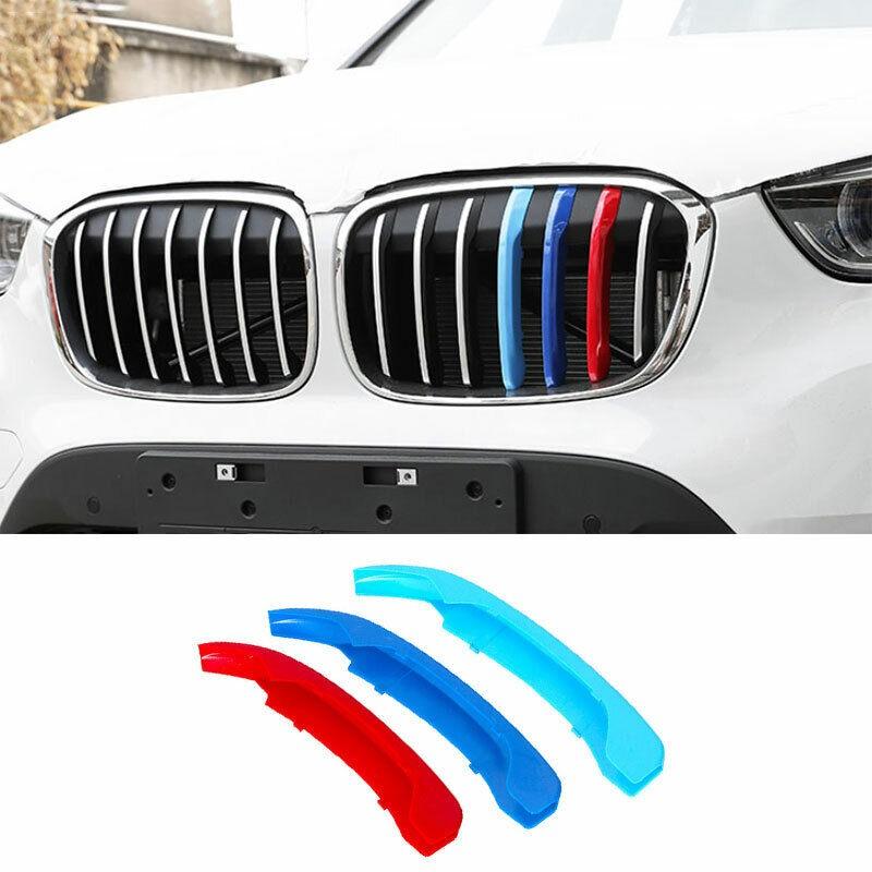 For BMW X1 F48 2016-2019 ABS 3-Colors Front Grille Grill Inserts Ring Cover Trim