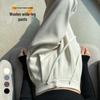 Женские кашемировые шерстяные широкие брюки в пол с высокой талией Осень/Зима 2026