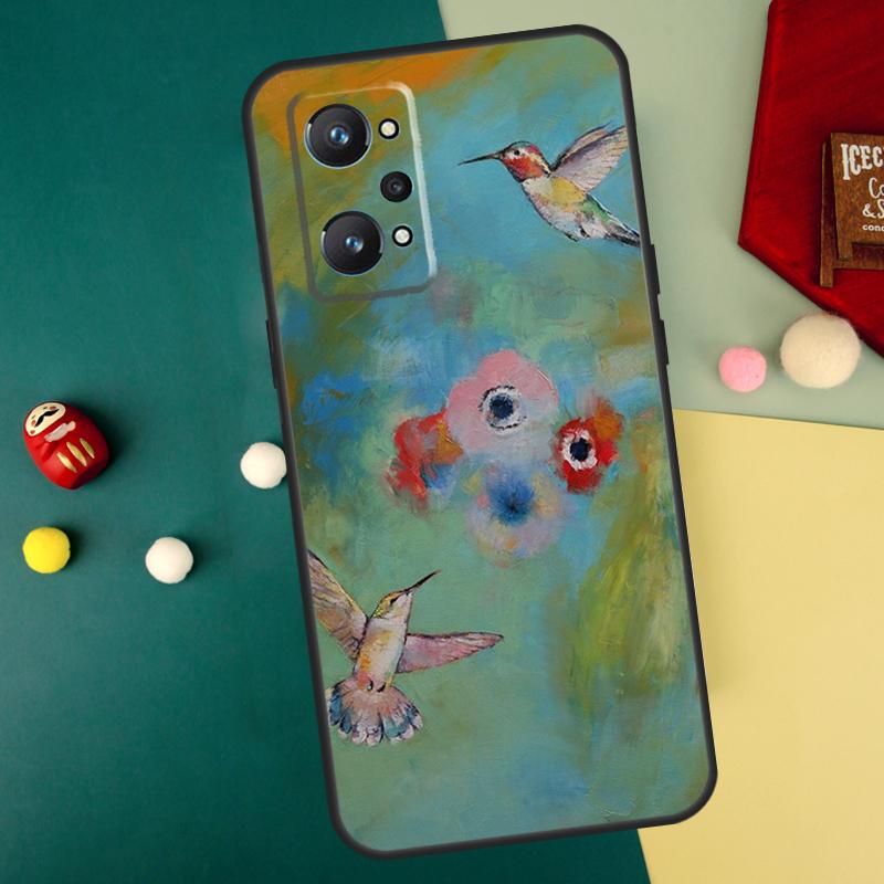 Hummingbird For Realme GT7 Pro 15 13 10 11 12 14 Pro Plus C55 C71 C75 C67 C63 C61 C53 C35 C65 GT6 Case