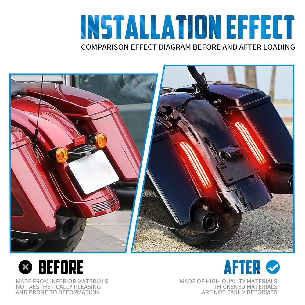 Motorcycle LED Rear Fender Extension Fascia For Harley Touring Electra Glide Street Road Glide Limited FLHR FLTRX 2014-2023 2024