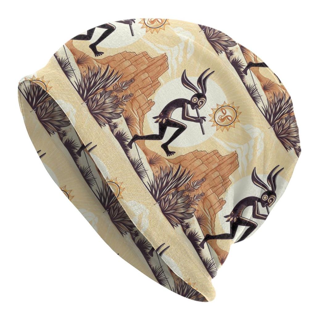 Индивидуальные Southwest Tribal Коренные американцы Кокопелли Шапки-бини Кепки Streetwear Зимняя теплая вязаная шапка Унисекс для взрослых Шапки-бини