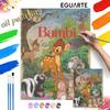 Bambi Oil Paint by Numbers Painting Kit Handmade Diy Home Decor Gifts for Adult Wall Art Canvas Craft Hobby Relaxing Kit 130