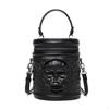 Stylish Bucket Handbag with Shoulder Strap Vegan Leather Faux Compact Versatile