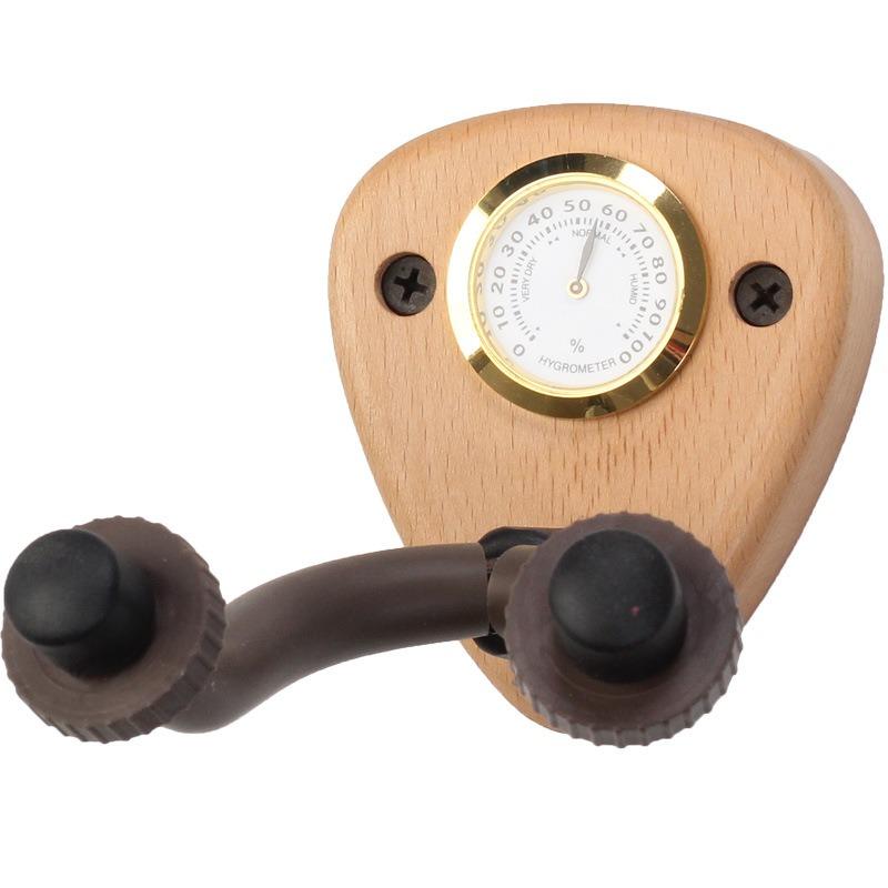 Настенный держатель для нескольких инструментов с гигрометром - Креативная подставка для гитары, укулеле, скрипки и мандолины, экономящая место и контролирующая влажность