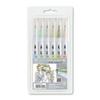 Kuretake Brush Pens ZIG Clean Color Real Brush 6-Color Set Cool Pale Shades RB-6000AT/6VH