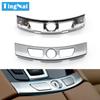 Car Silver Chrome Center Console Armrest Lock Switch Trim For BMW 7 Series F01 F02 F04 730 735 740 745 750