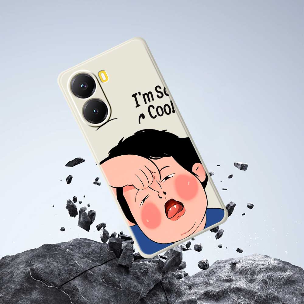 For Xiaomi Redmi Turbo 4 5G/Poco X7 Pro 5G Case Make Faces Kid Pattern Printing Straight Edge TPU Phone Back Cover