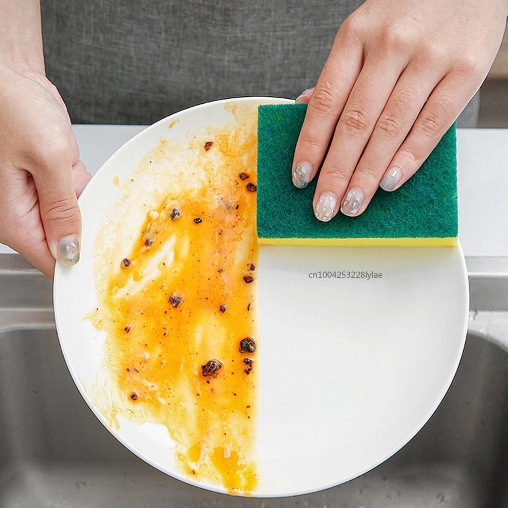 Губки для мытья посуды с высокой степенью впитываемости Magic Clean Pot Rust Stain Sponge Brush Kitchen Grease Cleaner Home Tools