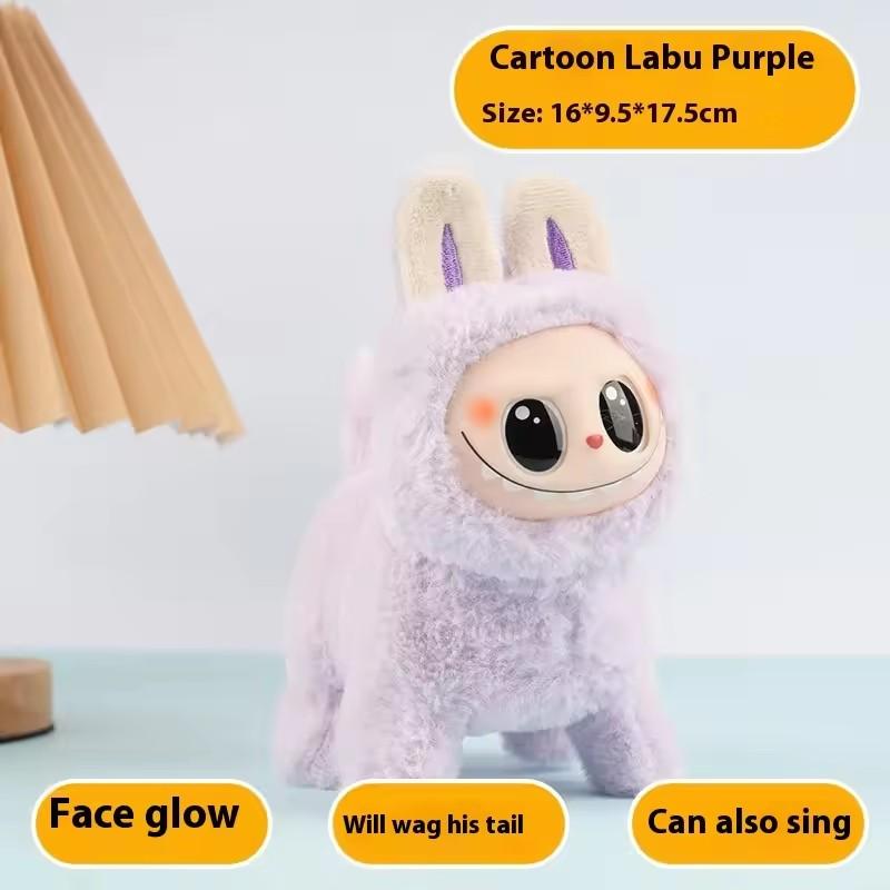 1 шт. плюшевая игрушка Лабубу, милая электрическая кукла со светящимся лицом, детская игрушка, подарок на день рождения на День защиты детей