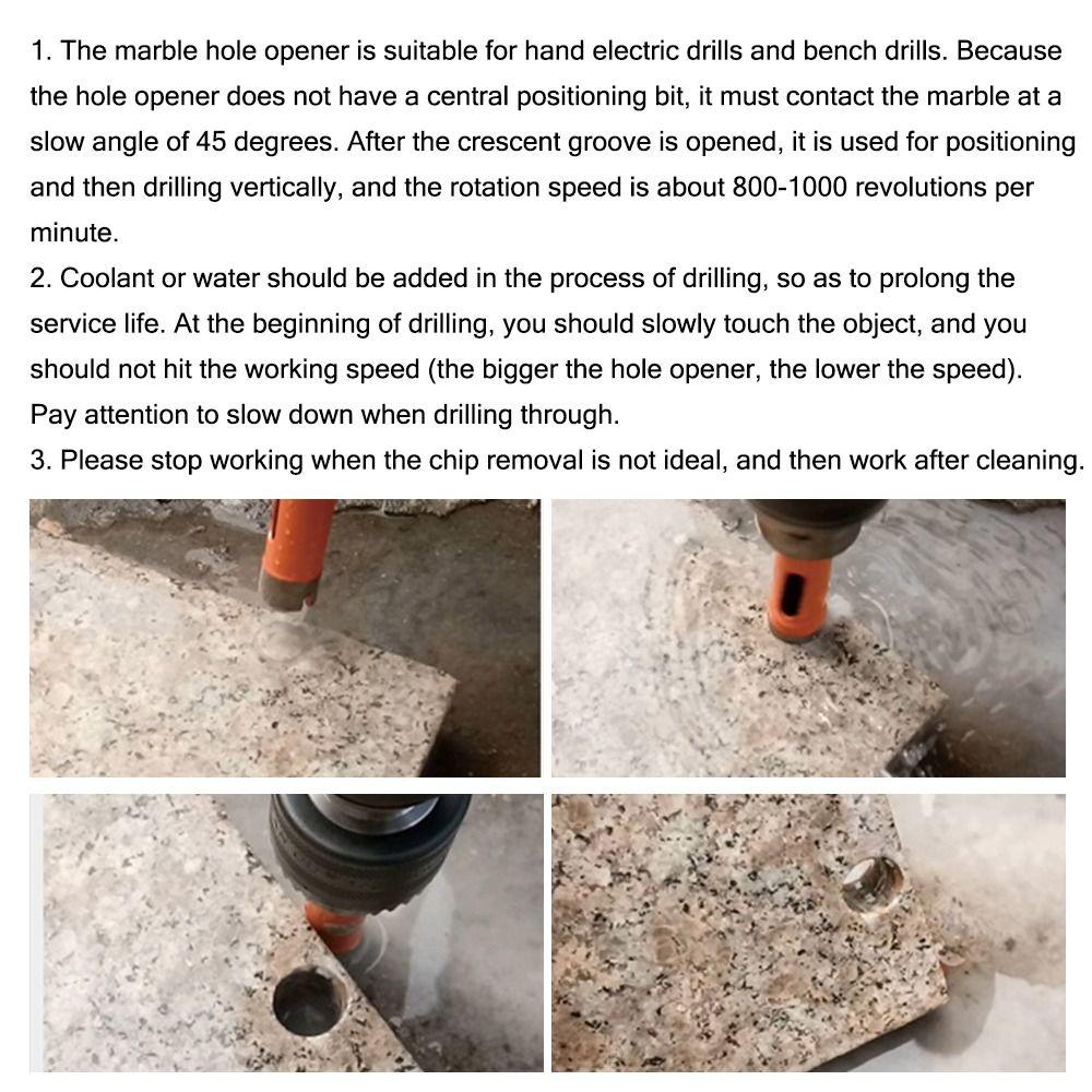 Штамповочный инструмент Отверстие для сверления гранита Биты для плитки Сверла Коронки Алмазная кольцевая пила для мрамора