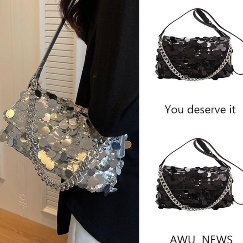 Винтажная бисерная сумочка женская блестящая цепочка повседневные сумки через плечо женская фея ядро эстетическая сумка-мессенджер