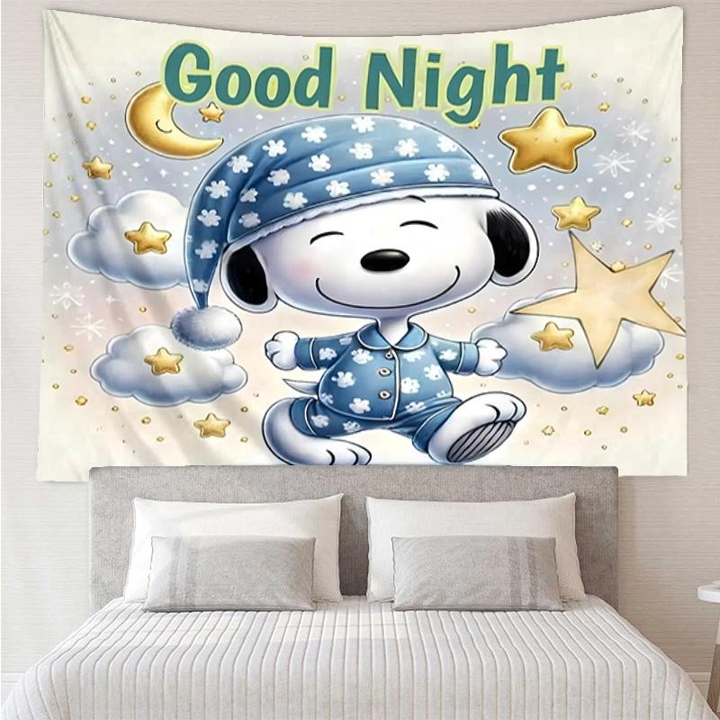 Happy Puppy Tapestry for Bedroom Aesthetic Classroom Tapestries Wall Hanging for Living Room Dorm Office,Ideal Creative Gift