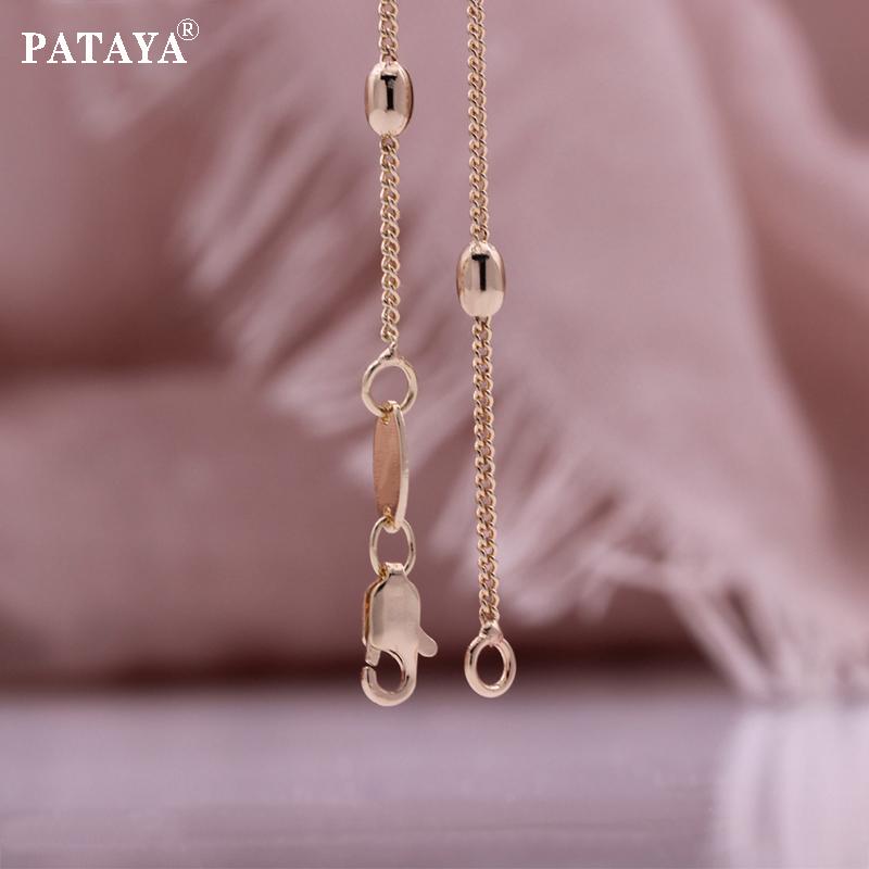 PATAYA Цепочка цвета розового золота, браслет в стиле милой девушки, ожерелье