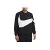 Nike Спортивная одежда Тканая куртка Big Swoosh (Азия) Черная/белая мужская уличная одежда DX0661-010