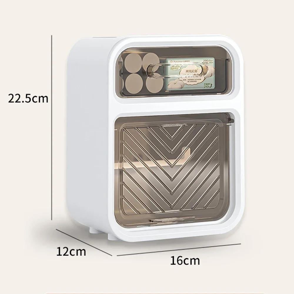 Держатель туалетной бумаги, настенный держатель для салфеток, ящик для хранения салфеток для телефона, 2 в 1, органайзер для косметики, держатель для рулонов бумаги в ванной