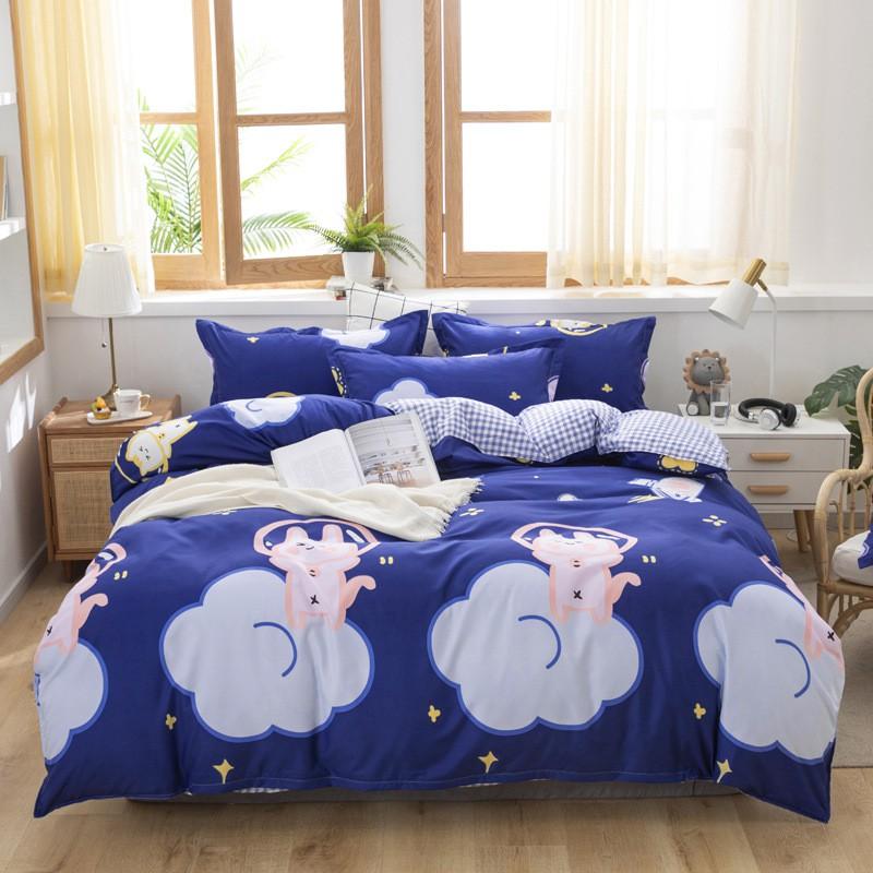 Aloe Cotton Blend Bedding Set Striped Sheet Style Modern Simple 1.2m/1.5m/1.8m/2.0m/2.2m Beds Home Bedroom Decor
