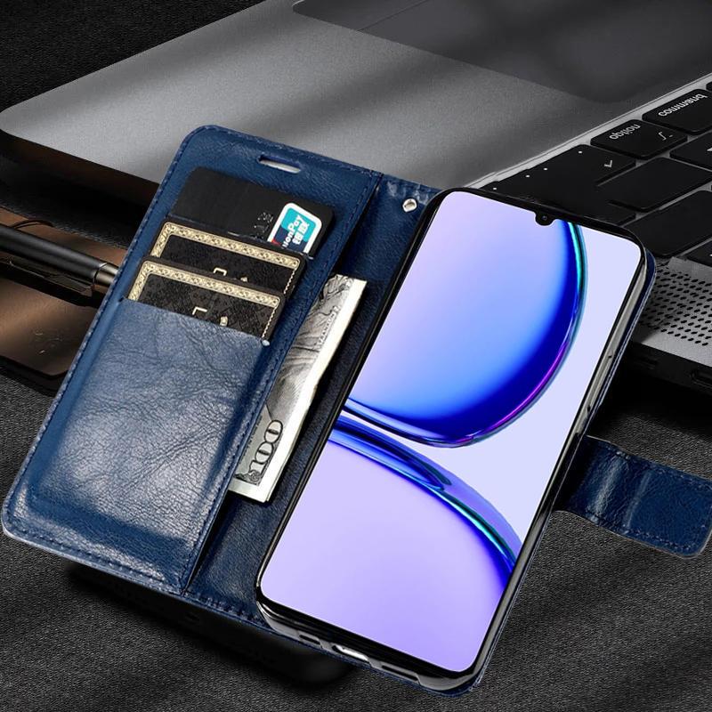 Противоударный кожаный чехол-книжка-бумажник для OPPO Realme C53 C51 12 11 Pro Plus A18 A38 A78 A98 5G 4G, мягкие силиконовые чехлы для телефона