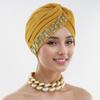 Glitter Diamonds Ruffle Turban Caps for Women