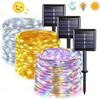 Solar LED Copper Wire String Lights for Outdoor Garden Festive Decoration