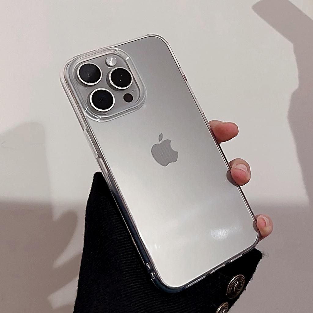 Простой и прозрачный Подходит для чехла для мобильного телефона Apple 15 Promax Iphone16 Защита от падения 11 Однотонный Защита от падения 13 Силиконовый 14