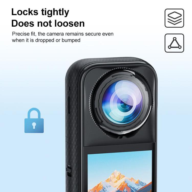 Для Insta360 X5 PULUZ Вращающийся Оптический Закаленный Стеклянный Защитный Чехол для Объектива (прозрачный)