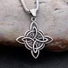 Simple Viking Witch Knot Pendant Punk Stainless Steel Celtic Knot Necklace Men Women Amulet Jewelry Gift Dropshipping