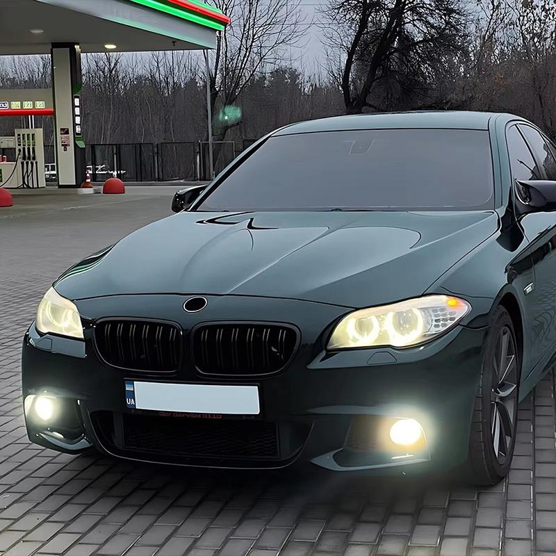 Автомобильная передняя решетка радиатора в гоночном стиле, двойные решетки "почки" для BMW 5 серии F10 F11 2011-2017, замена передней решетки автомобиля