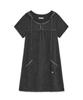 Hug Your Skin Hooded Layered Knit Dress (Charcoal)