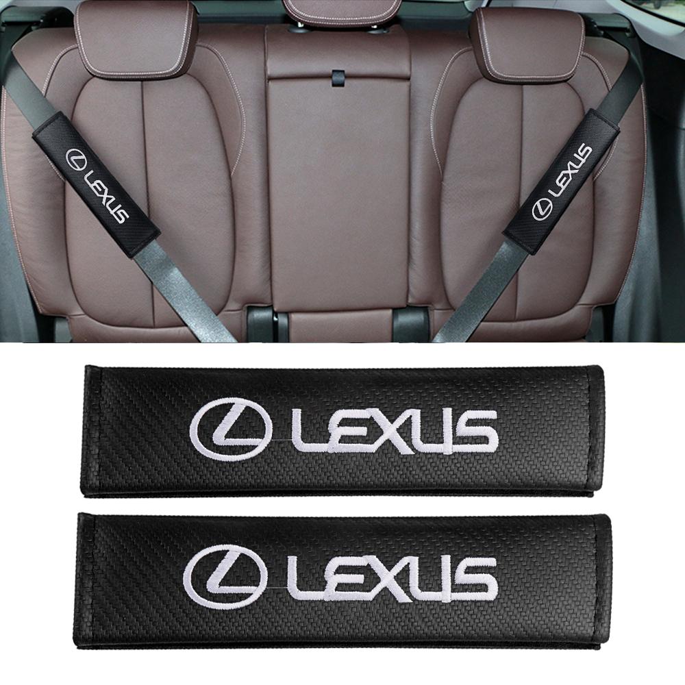 1/2 шт. Накладки на ремень безопасности с регулируемыми плечевыми накладками из углеродного волокна для интерьера автомобиля Lexus LS LC IS350 ES300 GS350 CT200h LX570 RX500h