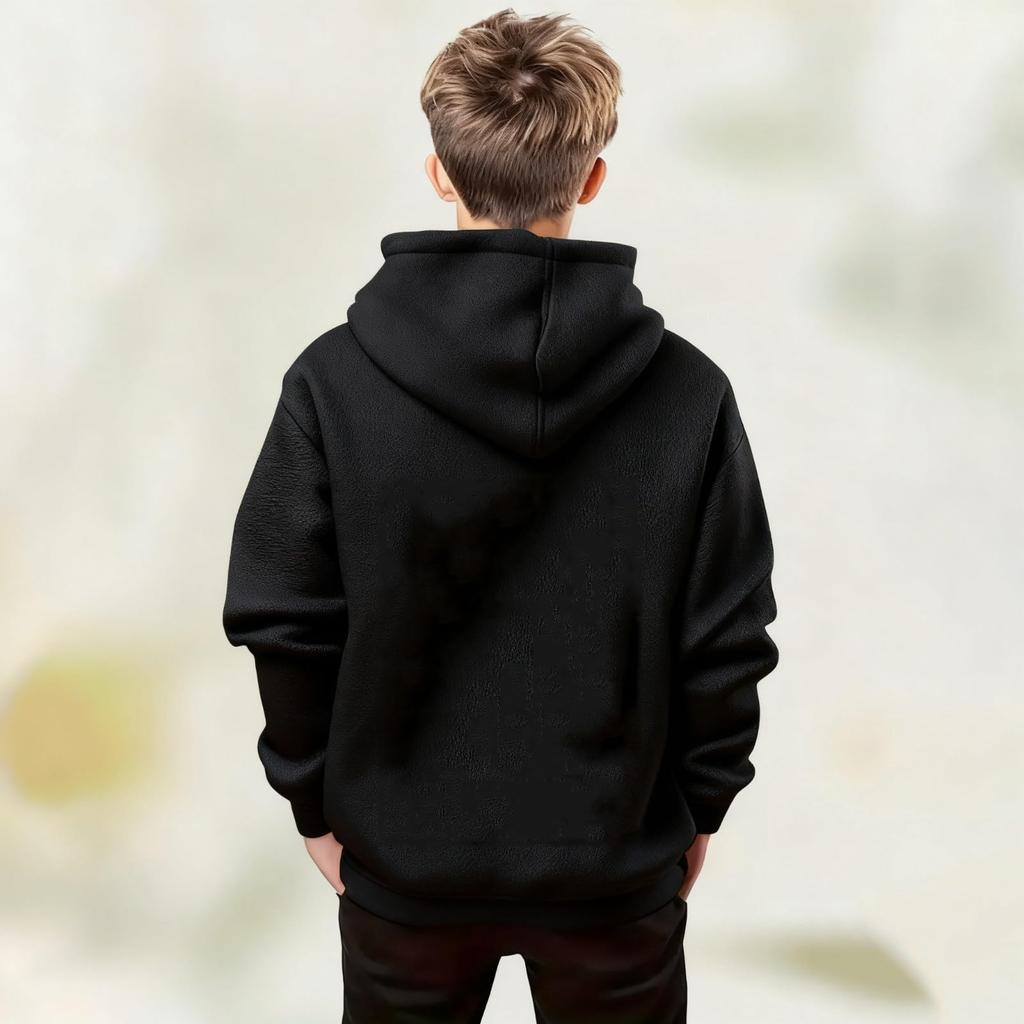 Детская мода Принтованный пуловер Повседневный с длинным рукавом Свитшот с круглым вырезом и капюшоном