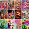 5D DIY Diamond Painting Abstract Flowers Full Round Diamond Embroidery Paintings Accessories Rhinestone Picture