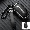 Zinc Alloy Car Key Case Cover For Peugeot 301 308 408 508 2008 308S 3008 4008 5008 307 Accessories Leather Keychain Bag Holder