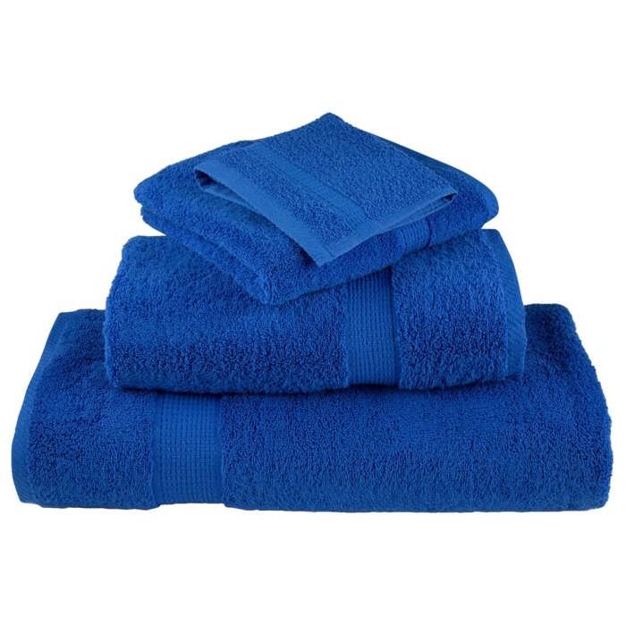 VidaXL Superior Quality Guest Towels 4 Pcs, Bath Sheets, Hand Towels, Face Towel Bathroom, Blue 137183