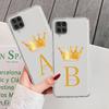 Чехол для Samsung Galaxy A52 A12 A51 A71 A32 A21s A22 A53 A23 A13 A03 A02 A41 A33 A11 A72 A73 Phone Cove Crown Letters ABC