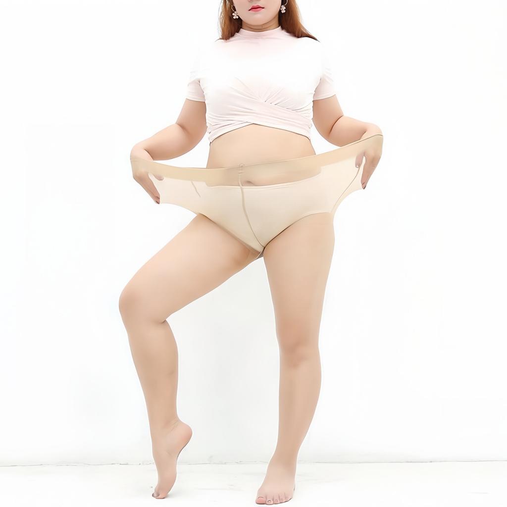 15D ультратонкие женские колготки большого размера с открытым шаговым швом, нижнее белье с высокой талией, колготки большого размера 100 кг для офисной вечеринки