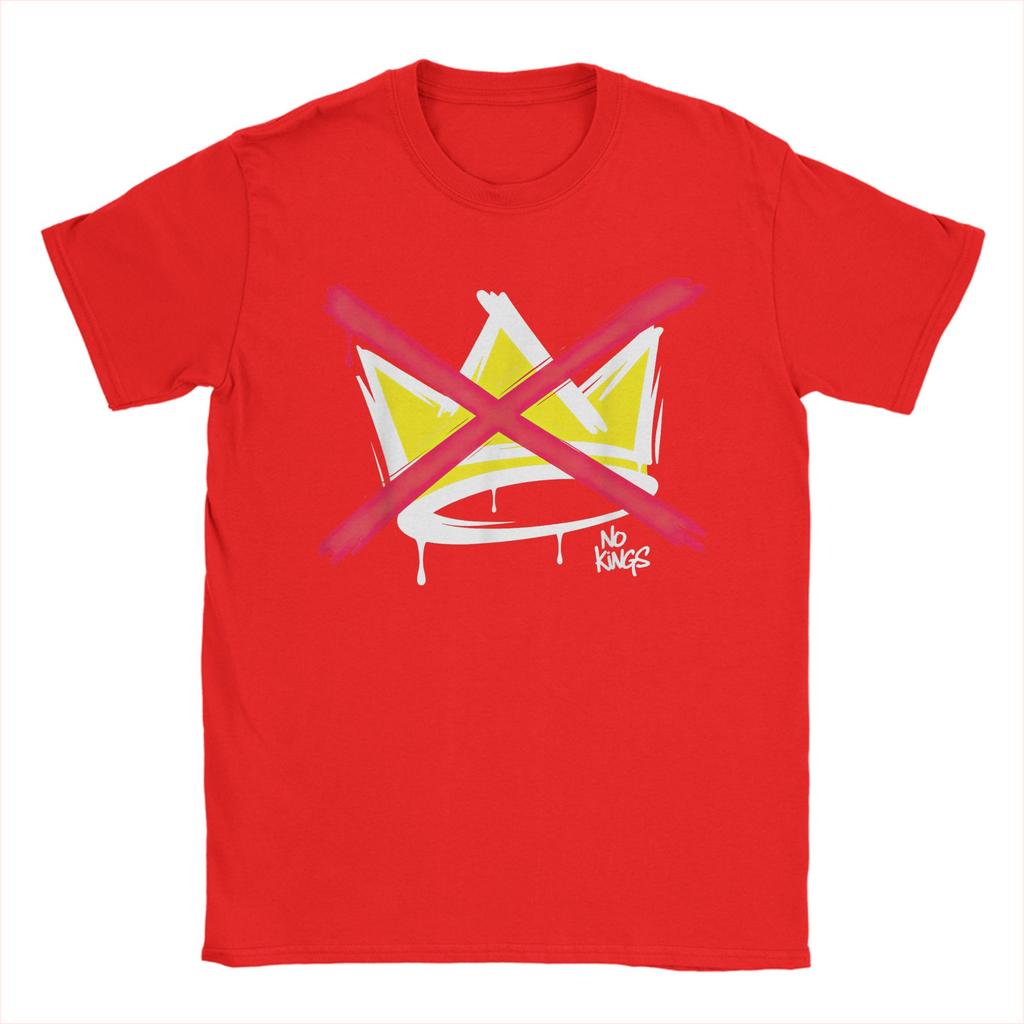 Unisex No Kings T Shirts Pure Cotton Clothes Unique Short Sleeve Crewneck Tees Summer TShirts