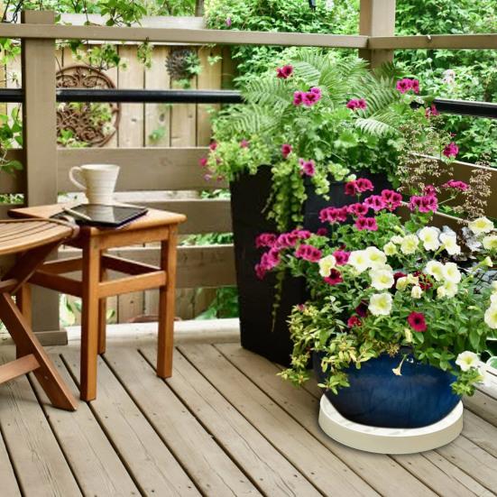 Flower Plant Pot Tray with Wheels 360-degree Rotation Rolling Plant Stand Durable Flower Pot Mover for Home Garden