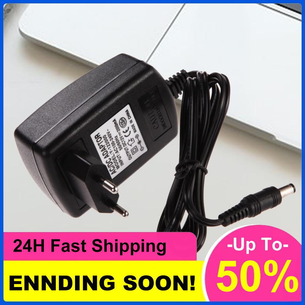 Power Adapter Input AC 100-240V 50-60Hz and Output DC 12V 2A Supply Charger Power Supply Adapter EU Plug Adapter