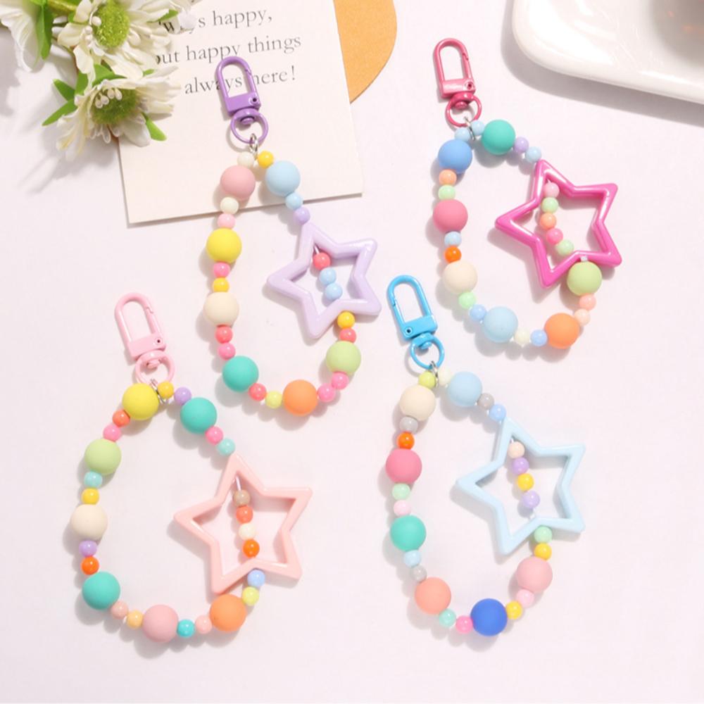 Hollow Star Colorful Phone Lanyard Heart Glitter Wrist Straps Phone Accessories