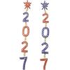 1 Pair/Set Fashion 2027 Digital Earrings 2027 Number Pendant Earrings  Celebration Holiday