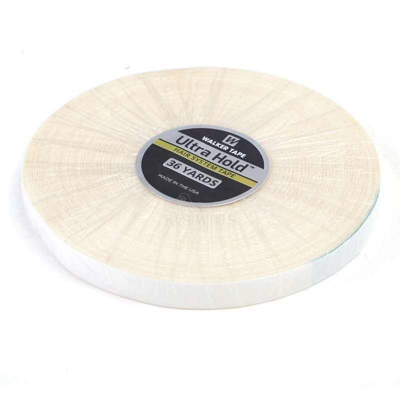 Лента для наращивания волос Walker Tape Ultra Hold белая - 0,8" x 36 ярдов, Долговечная, Клей для парика, Фиксация косметики.