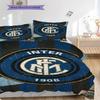 Inter Milan Legacy: Passion Bedding (1 * duvet cover + 2 * pillowcase, without core) Soft and comfortable Bedding set Duvet cover and pillowcase