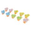 10pcs Clockwork Chick Toy Cute Fun Colorful Stuffed Chick Hopping Wind Up Toy for Cats Kittens Toddlers