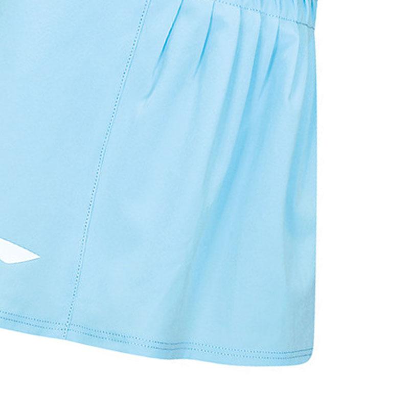 Li Ning Удобная Простая Однотонная Универсальная Юбка Средней Посадки Повседневная Женская юбка Ледяно-голубая ASKV010-3
