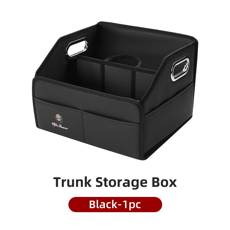 For Alfa Romeo Foldable Leather Car Boot Organiser Large Capacity Travel Storage Box For Alfa Romeo Giulietta GT 159 147 156 Mit